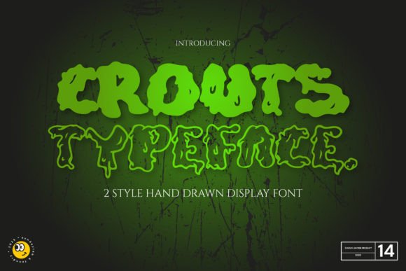 Crouts Typeface: The Spooky Display Font for Handmade Products