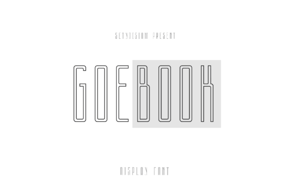 Goebook: A Unique Display Font for Personalized Branding