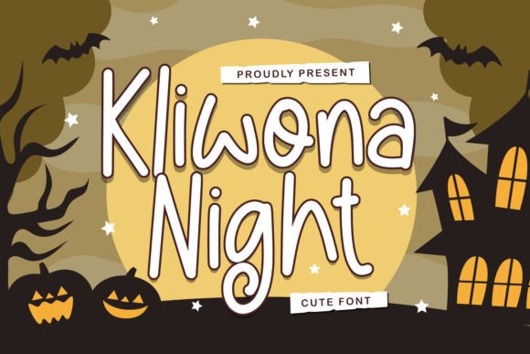 Kliwona Night: A Spooky Display Font for Editorial Design