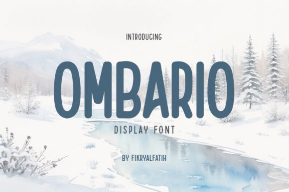 Ombario: The Winter Cheer Display Typeface for Handmade Brands