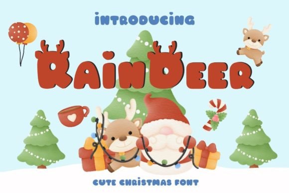 Raindeer: A Festive Display Typeface for Editorial Design