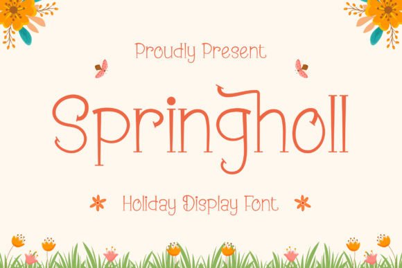 Springholl: A Joyful Display Font for Festive Brand Identity