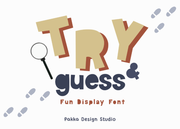 Try and Guess: The Bold Display Font for Playful Brand Identity